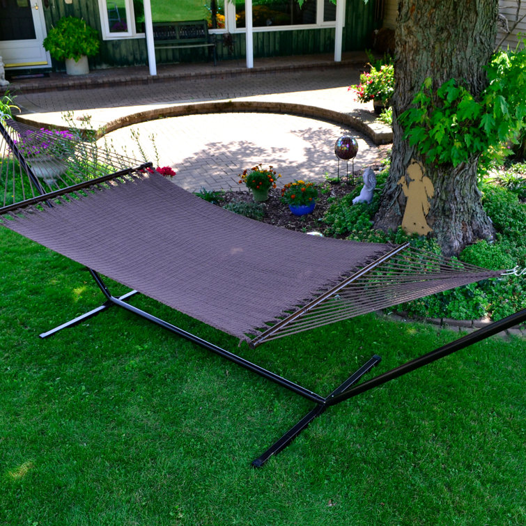 Arlmont & Co. Oduvaldo Double Spreader Bar Hammock with Stand Wayfair